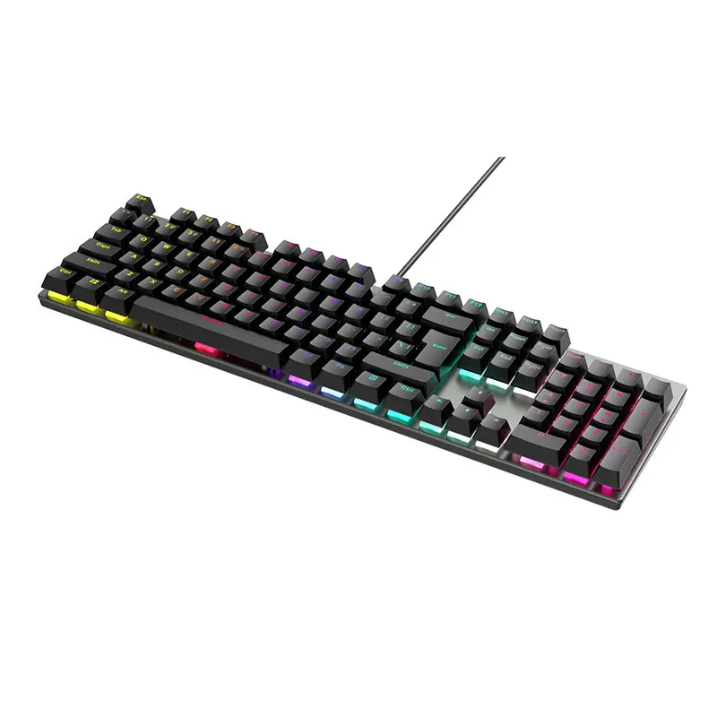 Gamer Teclados De Jogo Keyboard White Custom Wired Usb Office With 104 Key Pcb Mechanical Keyboard