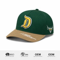 Outdoor sport A-frame snapback baseballcap met aangepaste 3D geborduurde logo zijpatch, bedrukte klep, waterdichte dobby, hoge kwaliteit OEM