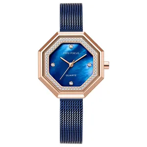 Luxury Mini Focus Mesh Stainless Steel Diamond Bracelet Watch Women Ladies Unique Designer Elegant Watches