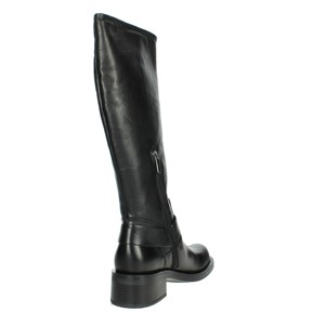 Naomi stivali occidentali marroni al ginocchio da donna con chiusura a Zip e sottoveste in gomma e soletta in gomma per l'inverno autunno primavera - Product Image 3