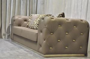 Ý sang trọng chesterfield sofa Set Modular Fancy Matte kỹ thuật vải với gỗ cho phòng khách hoặc căn hộ - Product Image 5