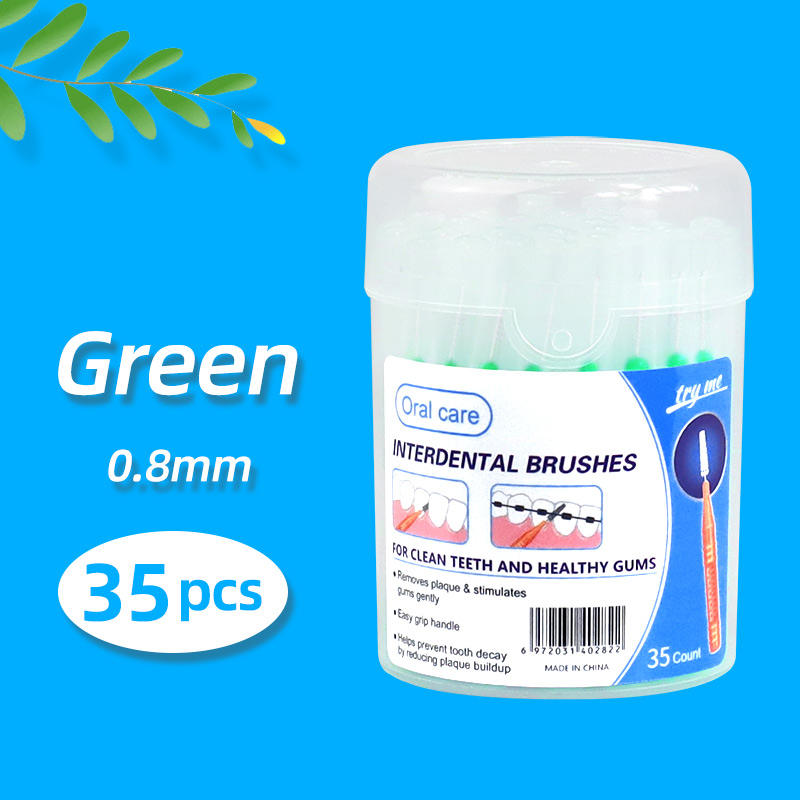 YFS004-Green 0.8- 35 pics dans la boîte ronde en plastique