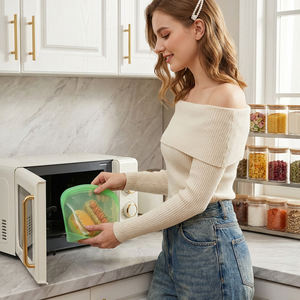 Sac de conservation alimentaire en silicone platine réutilisable pour cuisine personnalisé, 100% hermétique, forte étanchéité, conservation fraîche - Product Image 5