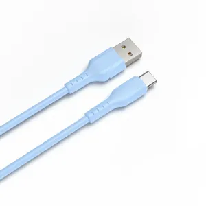 3A Fast Charging Liquid Silicone Usb Data Cable Manufacturing Charger Cable Usb Type C For Samsung Usb Type C Cable