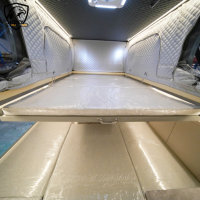 Huntoo Pop up Truck Camper Soft Side Aluminum Pick up Truck Bed Camper pour F150 Hilux Silverado