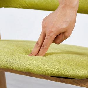 Muebles retro para comedor y sala de estar, sillas de comedor de estilo nórdico escandinavo, sillas tapizadas de madera. - Product Image 5