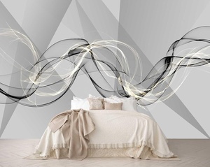 Linee di arte astratta soggiorno <span class=keywords><strong>camera</strong></span> <span class=keywords><strong>da</strong></span> <span class=keywords><strong>letto</strong></span> sfondo murale papiers peints murales - Product Image 3