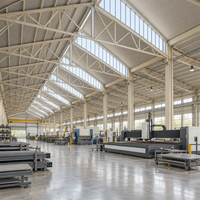 Bâtiment de stockage en acier préfabriqué, entrepôt personnalisé pour la logistique d'usine et les applications industrielles