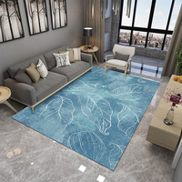 Tapis de sol et tapis de table basse pour salon et chambre, style pastoral, imprimés personnalisés (plantes et fleurs), lavables en machine, faible hauteur, pour dropshipping