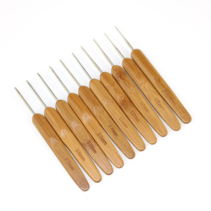 Bamboo Handle <strong>Crochet</strong> Needle Hair <strong>Hook</strong> 2/3 <strong>Hooks</strong> Needle for Hair Extension Professional <strong>Dread</strong> for DIY Craft Hand Knitting - Product Image 6