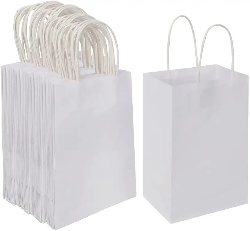 Tùy chỉnh giá rẻ số lượng lớn trang trí túi trong suốt phẳng hàng hóa Nắp kéo thẻ trắng giấy dùng một lần mua túi giấy
