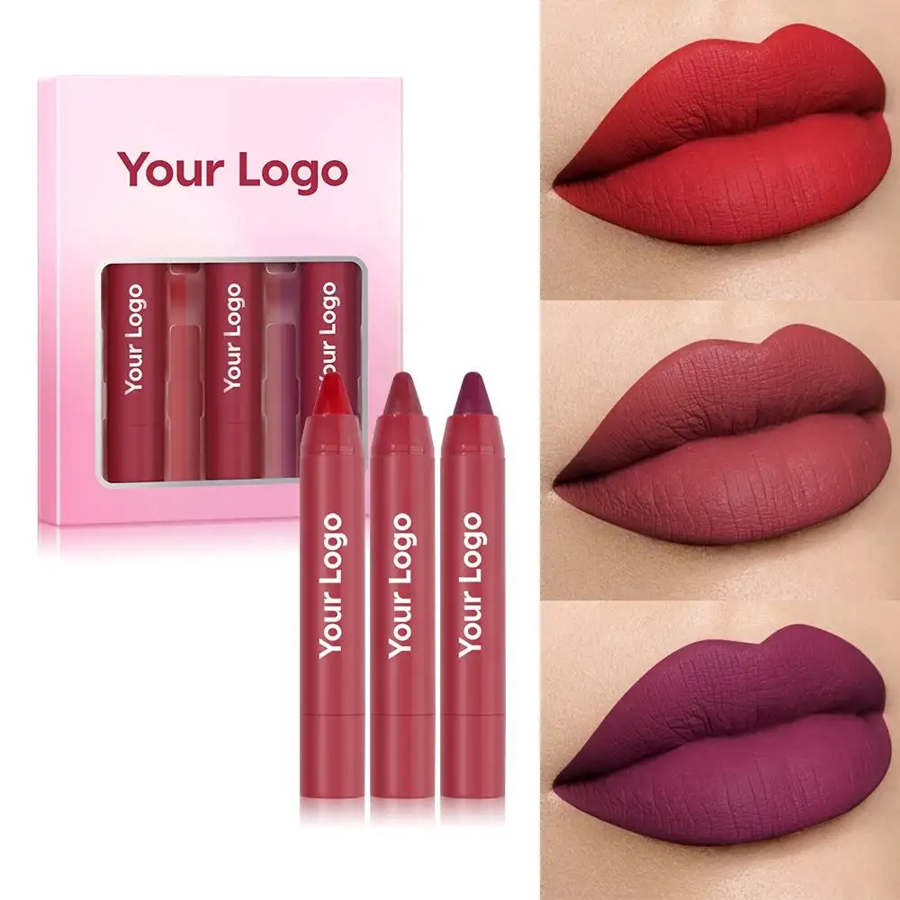 Hot Selling Red Lipstick Set Matte Vegane Lippenstifte 3 PCS Set Langlebiges Lippenstift set