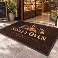 Tapis d'entrée en nylon lavable HM avec logo personnalisé, dos antidérapant en caoutchouc, tapis de porte intérieur robuste pour bâtiments commerciaux
