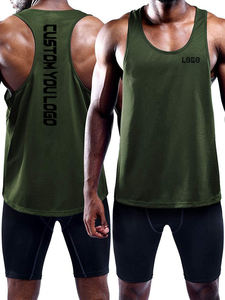 Özel boş Tank Tops toptan ucuz erkek Stringer Tank Top kas Fitness spor salonu için üst giyim erkekler - Product Image 6