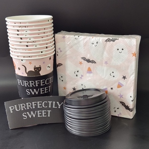 <span class=keywords><strong>Tema</strong></span> di <span class=keywords><strong>Halloween</strong></span> decorazioni per feste forniture per feste stoviglie piatto di carta, tazza di carta - Product Image 4