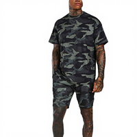 Camiseta Deportiva de Verano para Hombre, Tejida, Transpirable, 100% Algodón, Cuello Redondo, Nueva Estampado de Camuflaje, Manga Corta, 180g, Personalizable