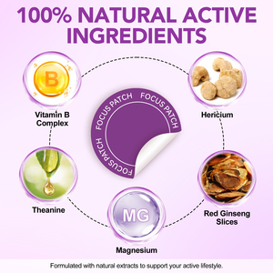 SOLOTREE Private Label OEM 30 Contagens Biodegradável Natural Melhorando Patches de Foco para Crianças Adultos Apoio Foco Profundo - Product Image 2