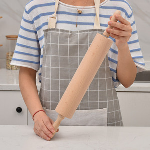 Rouleau à pâtisserie en bois de hêtre, adapté à un usage domestique et professionnel, antiadhésif, portable, vente en gros, logo personnalisable. - Product Image 1