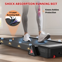 Tapis roulant motorisé pour marche et course avec logo personnalisé en usine, application FITSHOW, écran LCD, matériau en plastique ABS