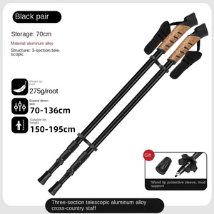Bastón de Senderismo Telescópico Profesional de Estilo Nórdico Ruiming DSZ-08, de Aleación de Aluminio y Goma, Capacidad de 150 kg, Recto - Product Image 6