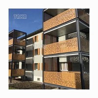 Paneles divisores de pared decorativos para balcones, divisores de barandilla de aluminio con corte láser de diseño moderno, con revestimiento de polvo