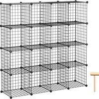 Armoire de rangement en treillis métallique à grande capacité, tôles métalliques renforcées pour salle de bain, cuisine, salon, organisateur de chambre à coucher DIY