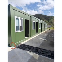 Maison conteneur pliable préfabriquée de 20 pieds, structure en acier durable, hébergement temporaire