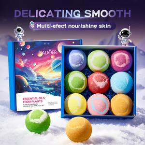 En gros, bombes de bain planétaires à bulles, bombes de bain effervescentes, bulles de bain pour enfants, 9 grandes bombes de bain, coffrets cadeaux, marque propre, OEM, ODM - Product Image 1