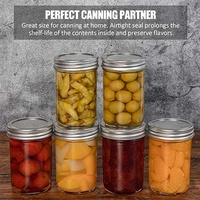 Pot en verre de conservation alimentaire hermétique à large ouverture de 250 ml (8 oz) avec couvercle de type séparé