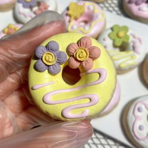 Kuzu süt erişte Donuts Pet el yapımı aperatifler kedi ve köpek diş taşlama bisküvi dekoratif yemek seti plaka - Product Image 4