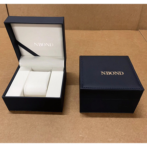 Factory Direct Sale Classic Black PU <b>Watch</b> Box Leather <b>Watch</b> Box Custom Logo for Men Women Bracelet <b>Case</b> Luxury Gift Packaging - Product Image 2