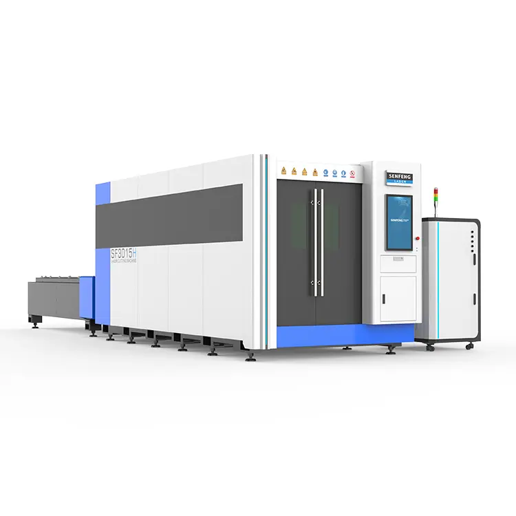 SENFENG high accuracy enclosed metal plate fiber laser cutting machines for cutting metal sheets