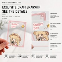 Tarjeta Coleccionable de Anime Transparente Directo de Fábrica, Tarjeta de Personaje Impresa con UV de Alta Transparencia para Venta al Por Mayor