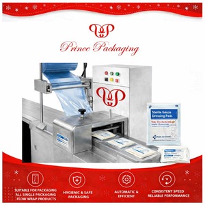 Machine d'emballage automatique Prince pour les compresses de gaze stériles, emballage en sachet plastique - Product Image 2
