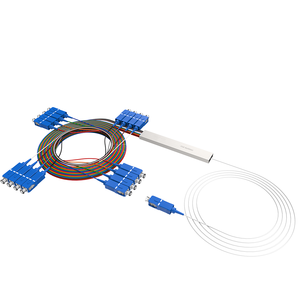 ตัวแยกสัญญาณไฟเบอร์ออปติกแบบ PLC ระดับโทรคมนาคม 1x16 SC UPC วงจรแสงแบบแพลนาร์ ตัวแยกไฟเบอร์ออปติก 1x16 พร้อมสายพิกเทลที่มีรหัสสี - Product Image 4
