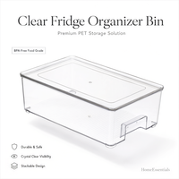 Organisateur de réfrigérateur transparent, Organisateur de réfrigérateur en acrylique, Bacs organisateurs de réfrigérateur transparents