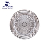 Assiettes de présentation en verre sodocalcique doré de luxe, 8 pouces, faites à la main, motif ananas bohème, pour décoration de mariage et de fête