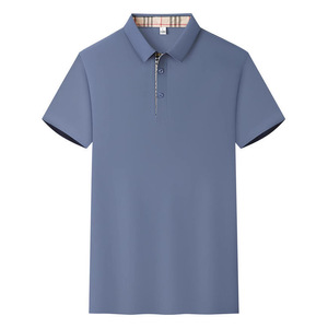 Camiseta Polo de Nailon de Color Sólido para Hombre, Manga Corta, Ropa de Trabajo, Uso Diario - Product Image 3