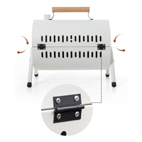Mini barbecue pliant en acier inoxydable avec revêtement antirouille, chariot de barbecue au charbon de bois, barbecue pour plusieurs personnes, barbecue d'extérieur