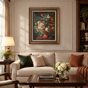 Réplique d'art de qualité muséale, peinte à la main, nature morte florale, fleurs classiques célèbres, <span class=keywords><strong>peinture</strong></span> à l'huile pour décoration murale - Product Image 5