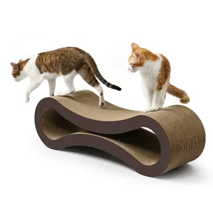 애완 동물을위한 골판지 8 모양의 고양이 스크래치 보드, 골판지 고양이 스크래치 보드 라운지