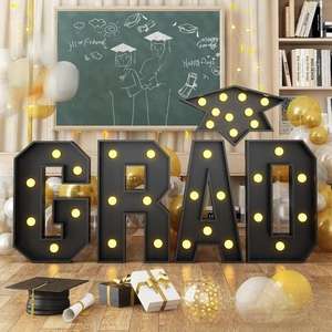 Große <span class=keywords><strong>LED</strong></span>-Leuchtbuchstaben und -Zahlen 4 Fuß Batteriebetrieben Dekoration Werbung Innenbereich - Product Image 5