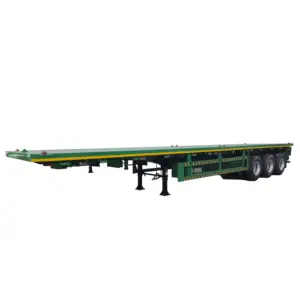 Werkspreis 3 Achsen 40 Fuß/Fuß flachbett-Semi-Anhänger Dreiachs-Containerfahrzeug Flachbett-Anhänger