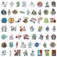 55 Pegatinas Divertidas de Futurama para Niños, Etiquetas de Dibujos Animados para Jugar, Decorar el Teléfono, la Mesa, el Portátil, Pegatinas de Anime