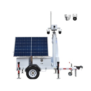 Nuevo Remolque Móvil de CCTV Solar Ecosight ES2P-435 2x435W con Mástil Manual Impermeable para Obras de Construcción - Product Image 3