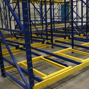 Yüksek yoğunluklu palet depolama sistemi itme geri depolama raf çoklu katman raf sistemi çelik Q235B istifleme raf - Product Image 2