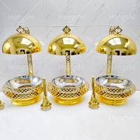 Plat à chafing de luxe en acier inoxydable suspendu pour mariages et réceptions, chauffe-plats de buffet 8L à gaz pour la restauration et les traiteurs