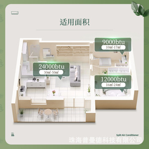 Aire Acondicionado Split Gree de 1 HP con Frecuencia Variable, Frío y Calor, con Control Remoto - Product Image 4