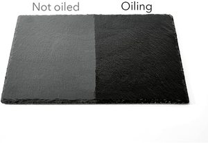 Assiettes rectangles pour dîners en <span class=keywords><strong>ardoise</strong></span> noire Ensemble divertissant de 6 mini planches à fromage en <span class=keywords><strong>ardoise</strong></span> avec craies en stéatite - Product Image 3