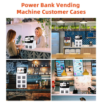 Mini Portable 9 Emplacements Banque D'accueil Station D'accueil Téléphone Portable Powerbank Batterie Kiosque De Location Nfc